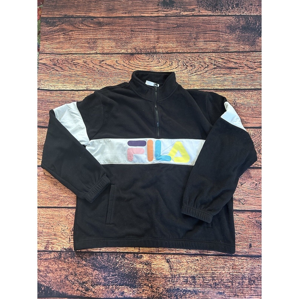 Fila Quarter Zip Fleece Pullover Sweater Men's 2X Athletic Jacket